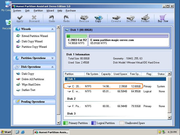 How to Resize Partition Windows 2003